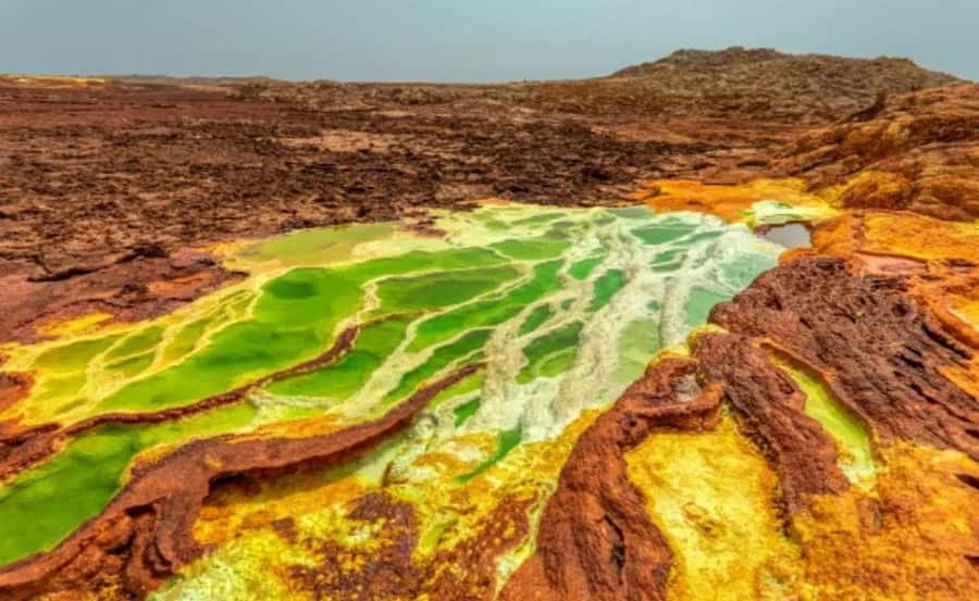 3-Day Danakil Depression A Journey into Earth’s Fiery Heart - Day 2 Dallol mineral chaos, then Erta Ale’s lava-lake night