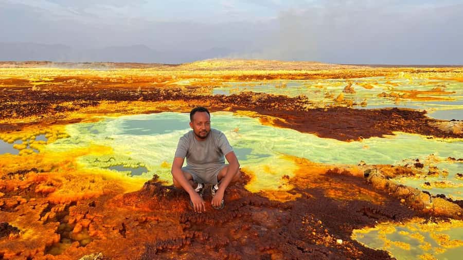 3 Days Desert Adventure: Discover Danakil's Hidden Wonders! - Day 1: Afdera Salt Lake Culture, Dalol Breaks, and the Floating Salt Swim