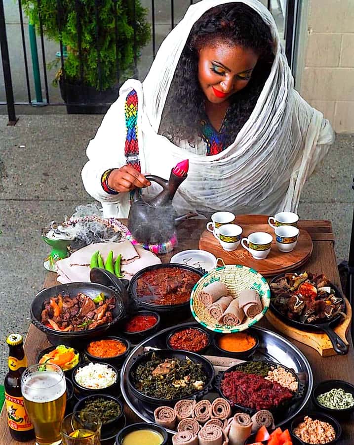 Addis abeba Full Cooking class. - Baking injera: the fermentation step that explains the flavor