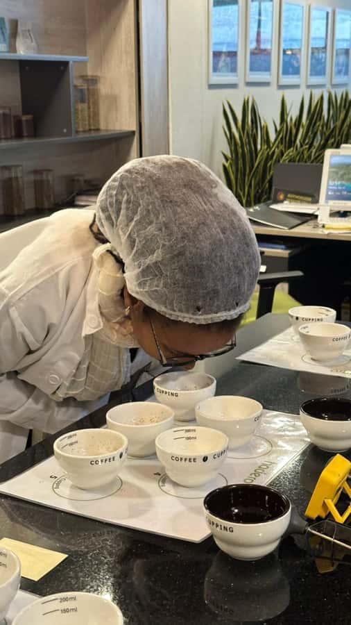Ethiopia coffee cupping class/Ethiopian food injera making - Coffee cupping session: train your nose, then your tongue