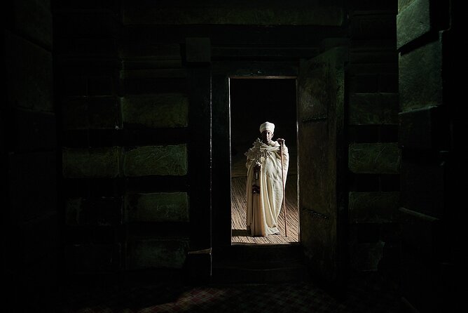 Lalibela churches , church museum & Yemrehan kirstose ( cave church) - Stop 2: Yemrehane Kirstos cave church, built inside an older natural world