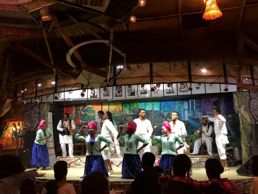 Yod Abyssinia Cultural Night: Dinner, Music, and Dance - The Addis Ababa Pickup and the First Moments Before Dinner